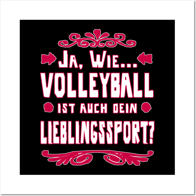 Volleyball Lieblingssport Geschenk Beachvolleyball Wall Art by FindYourFavouriteDesign